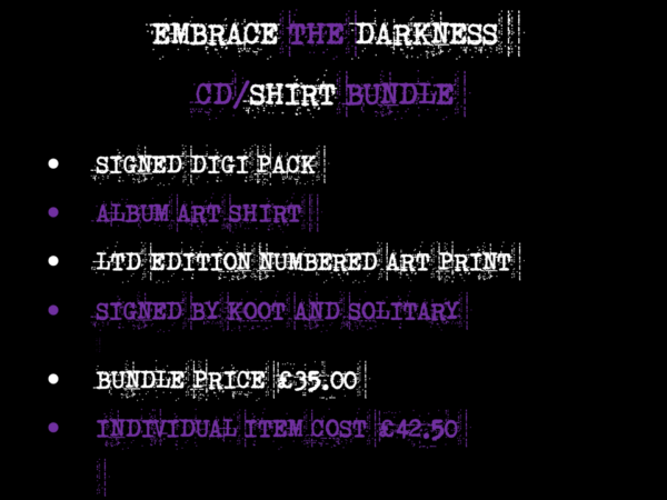 Embrace The Darkness Digipack T Shirt Bundle - Image 3